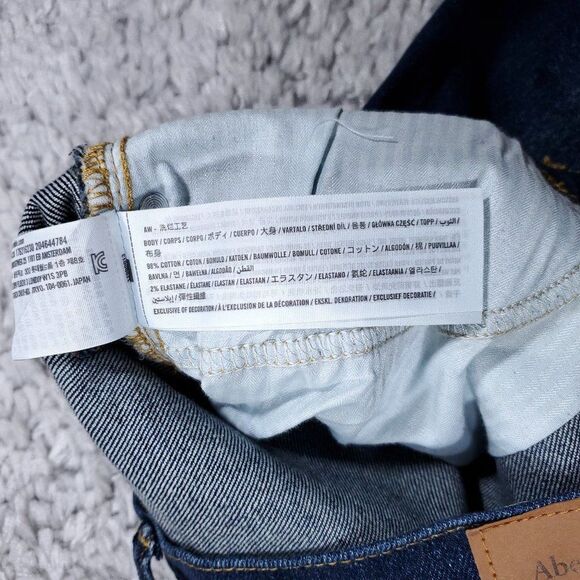 Abercrombie Athletic Slim Jeans Dark Wash Blue Stretch Denim Men's Size 30 x 32 - Picture 6 of 10